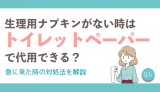 生理用ナプキンがない時はトイレットペーパーで代用できる？急に来た時の対処法を解説