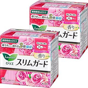 ロリエ スリムガード スイートローズの香り 特に多い昼用25cm 羽つき
