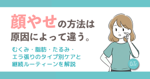 【診断付き】顔痩せの方法は原因によって違う。むくみ・脂肪・たるみ・エラ張りのタイプ別ケアと継続ルーティンを解説